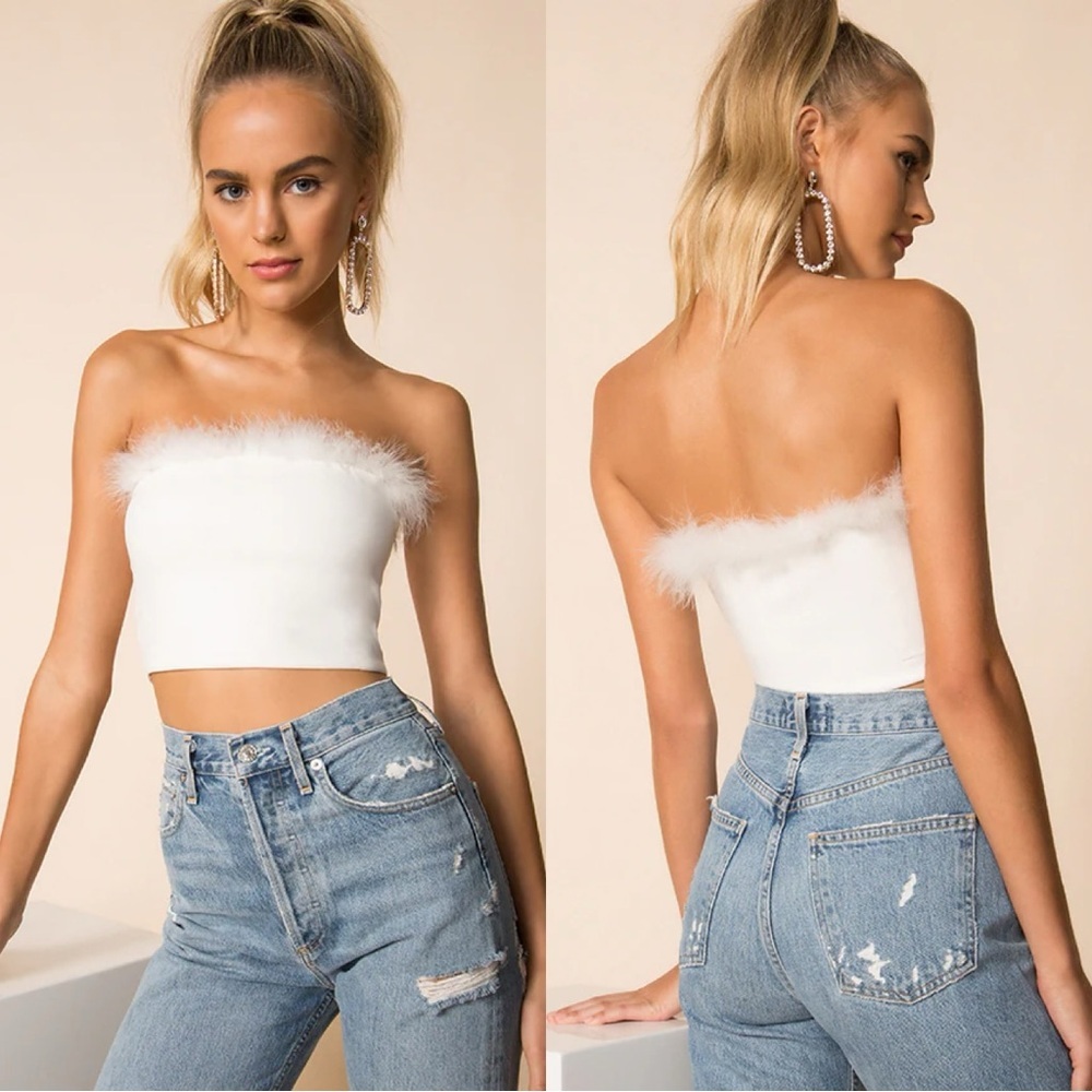 superdown olivia strapless top size XS